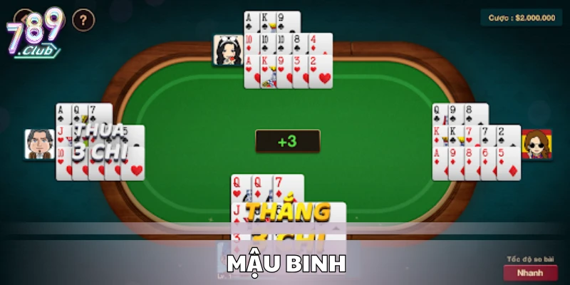 Mậu binh xếp và so bài ở 3 chi thú vị